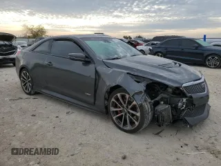 2016 Cadillac ATS-V with VIN 1G6AN1RY8G0110800, listed as a Copart auction lot 82480034 with 92,913 mi miles and Salvage Title. Bid and sale history available at carsss.com. Image 4.