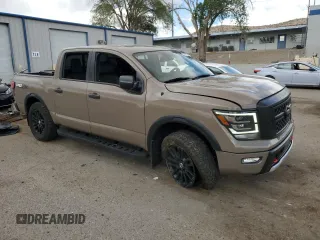 2021 Nissan Titan Pro-4X with VIN 1N6AA1ED8MN500058, listed as a Copart auction lot 55051245 with 41,337 mi miles and Salvage title. Bid and sale history available at DreamBid. Image 4.