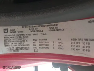 2005 Chevrolet Colorado 1SC LS Z85 with VIN 1GCDT136758158309, listed as a IAAI auction lot 41659836 with 81,831 mi miles. Bid and sale history available at carsss.com. Image 9.