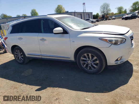 2015 Infiniti QX60 with VIN 5N1AL0MM5FC543775, listed as a Copart auction lot 54587625 with 122,778 mi miles and Salvage title. Bid and sale history available at DreamBid. Image 4.