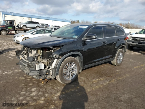 2019 Toyota Highlander SE with VIN 5TDJZRFH9KS628277, listed as a Copart auction lot 89095305 with 78,238 mi miles and Salvage Title. Bid and sale history available at carsss.com. Image 1.