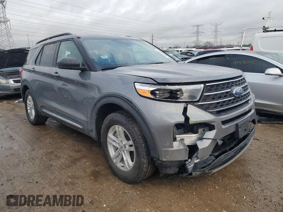 2022 Ford Explorer XLT with VIN 1FMSK8DH9NGA56904, listed as a Copart auction lot 47222185 with 64,161 mi miles and Salvage Title. Bid and sale history available at DreamBid. Image 4.