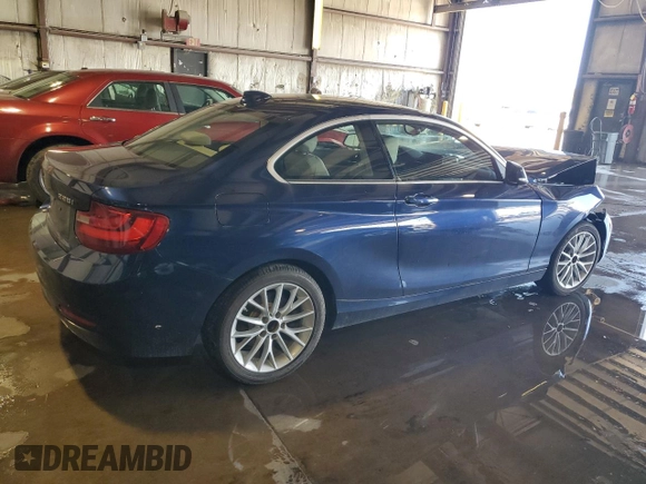 2015 BMW 2 Series 228i with VIN WBA1F5C54FVW98189, listed as a Copart auction lot 61815175 with 67,216 mi miles and Salvage title. Bid and sale history available at DreamBid. Image 3.