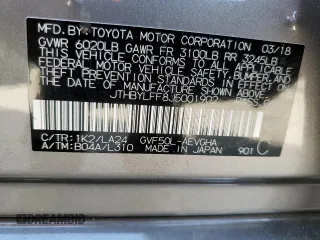 2018 Lexus LS z VIN JTHBYLFF8J5001902, wystawiony jako Copart lot #66069122 z przebiegiem 88 240 mil mil oraz . Historia ofert i sprzedaży dostępna na DreamBid. Obrazek 10.