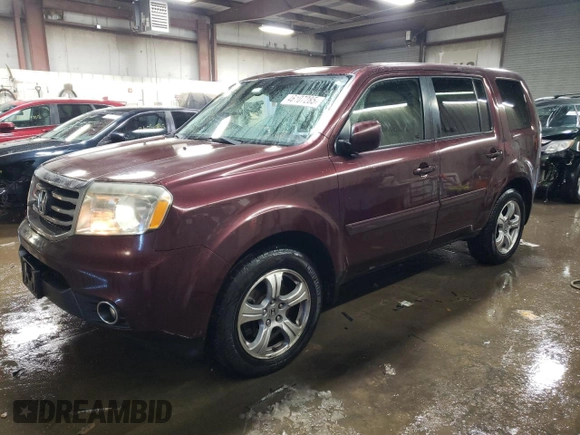 2013 Honda Pilot EX-L with VIN 5FNYF4H5XDB042630, listed as a Copart auction lot 46107285 with 178,504 mi miles and Salvage Title. Bid and sale history available at carsss.com. Image 1.