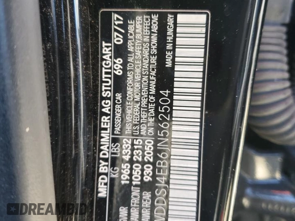 2018 Mercedes-Benz CLA with VIN WDDSJ4EB6JN562504, listed as a Copart auction lot 72677692 with 140,906 mi miles. Bid and sale history available at carsss.com. Image 12.