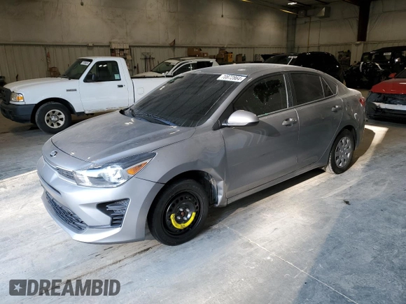 2021 Kia Rio LX with VIN 3KPA24AD8ME365594, listed as a Copart auction lot 70872864 with 68,808 mi miles and Salvage Title. Bid and sale history available at DreamBid. Image 1.