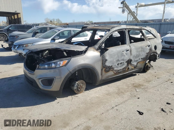 2016 Kia Sorento LX with VIN 5XYPG4A31GG050758, listed as a Copart auction lot 52595005 with Not Provided miles and Non Repairable. Bid and sale history available at DreamBid. Image 1.