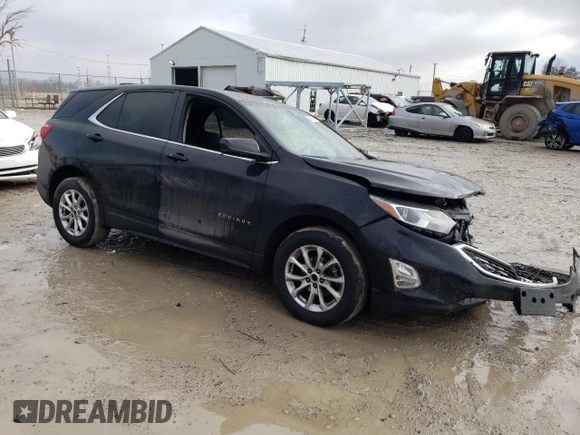 2021 Chevrolet Equinox LT with VIN 2GNAXTEV7M6125264, listed as a Copart auction lot 46973595 with Not Provided miles and Salvage Title. Bid and sale history available at DreamBid. Image 4.