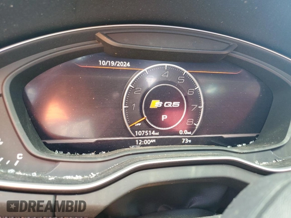 2018 Audi SQ5 Prestige with VIN WA1C4AFY9J2115345, listed as a Copart auction lot 79950304 with 107,514 mi miles and Salvage Title. Bid and sale history available at DreamBid. Image 9.