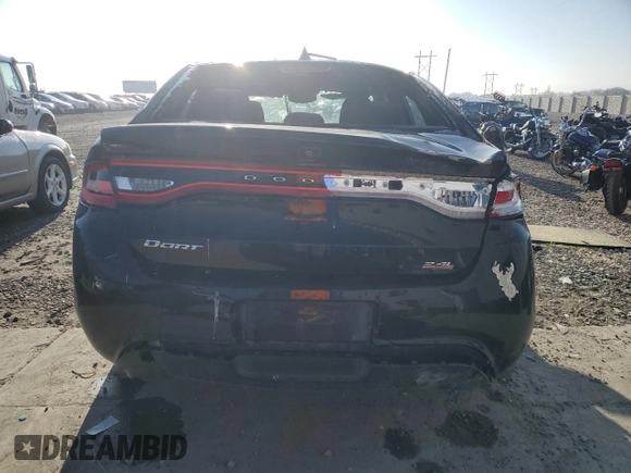 2014 Dodge Dart SXT with VIN 1C3CDFBBXED802563, listed as a Copart auction lot 46532045 with 198,563 mi miles and Salvage Title. Bid and sale history available at carsss.com. Image 6.