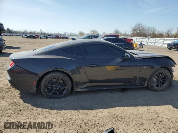 2024 Ford Mustang GT with VIN 1FA6P8CFXR5424747, listed as a Copart auction lot 52578245 with 32,975 mi miles and Salvage title. Bid and sale history available at DreamBid. Image 3.
