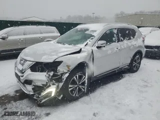 2017 Nissan Rogue SL with VIN 5N1AT2MVXHC811002, listed as a Copart auction lot 43378935 with 60,530 mi miles and Salvage Title. Bid and sale history available at carsss.com. Image 1.