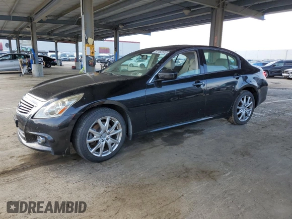2010 Infiniti G37 x with VIN JN1CV6AR6AM460873, listed as a Copart auction lot 51182505 with 76,578 mi miles and Salvage Title. Bid and sale history available at DreamBid. Image 1.