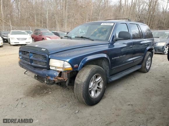 2000 Dodge Durango with VIN 1B4HS28Z1YF227831, listed as a Copart auction lot 46294585 with 207,843 mi miles and Salvage Title. Bid and sale history available at carsss.com. Image 1.