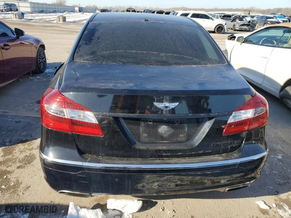 2012 Hyundai Genesis 5.0L with VIN KMHGC4DH8CU187154, listed as a Copart auction lot 84643684 with 0 mi miles and Salvage Title. Bid and sale history available at carsss.com. Image 6.