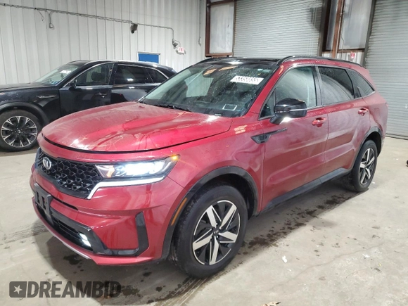 2021 Kia Sorento EX z VIN 5XYRHDLF2MG024680, wystawiony jako Copart lot #53358855 z przebiegiem 33 037 mil mil oraz Czysty tytuł • Clean title. Historia ofert i sprzedaży dostępna na DreamBid. Obrazek 1.