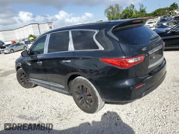 2013 Infiniti JX35 with VIN 5N1AL0MM4DC311746, listed as a Copart auction lot 79057304 with 153,074 mi miles and Salvage Title. Bid and sale history available at carsss.com. Image 2.
