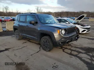 2018 Jeep Renegade Sport with VIN ZACCJBAB7JPH36435, listed as a Copart auction lot 87924455 with Not provided miles and Salvage title. Bid and sale history available at DreamBid. Image 4.