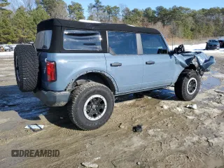 2023 Ford Bronco with VIN 1FMEE5DP0PLB17111, listed as a Copart auction lot 86588374 with 26,093 mi miles and Salvage Title. Bid and sale history available at DreamBid. Image 3.