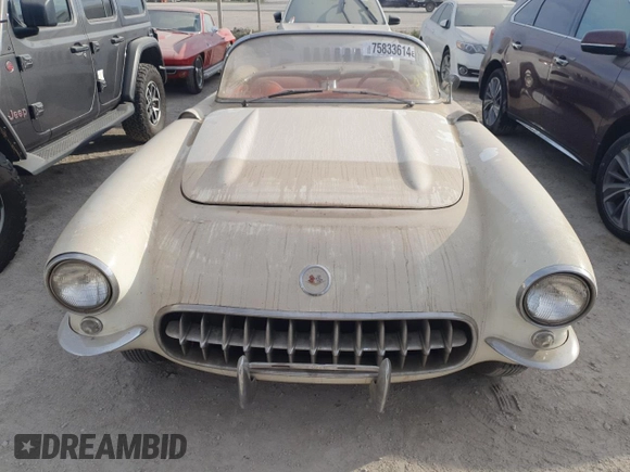 1956 Chevrolet Corvette с VIN E56S001613, выставлен на аукционе Copart как лот 75833614 с пробегом 5 646 миль миль и Списание • Salvage title. История ставок и продаж доступна на DreamBid. Изображение 5.