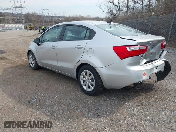 2013 Kia Rio LX with VIN KNADM4A36D6272803, listed as a IAAI auction lot 41849872 with 62,918 mi miles. Bid and sale history available at carsss.com. Image 3.