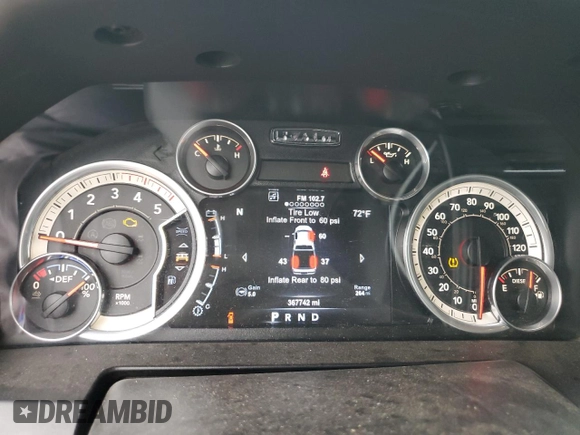 2015 Ram 2500 Laramie with VIN 3C6UR5KL6FG691266, listed as a Copart auction lot 78075574 with 367,742 mi miles and Clean title. Bid and sale history available at DreamBid. Image 9.
