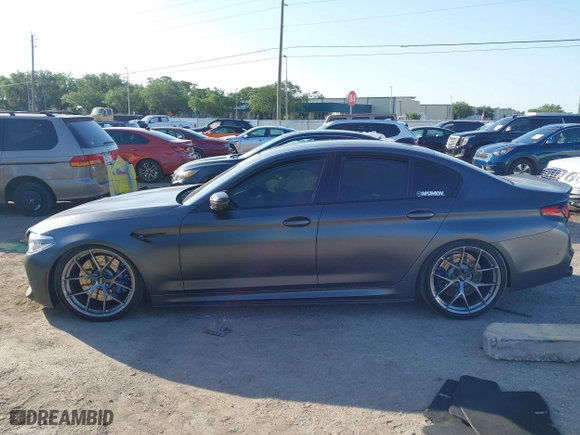 2019 BMW M5 Competition with VIN WBSJF0C59KB447419, listed as a IAAI auction lot 41997505 with 1 mi miles. Bid and sale history available at carsss.com. Image 13.