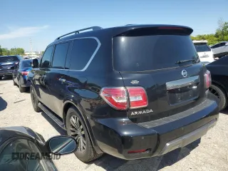 2019 Nissan Armada Platinum with VIN JN8AY2NE1K9756596, listed as a Copart auction lot 52228374 with Not Provided miles and Salvage Title. Bid and sale history available at carsss.com. Image 2.