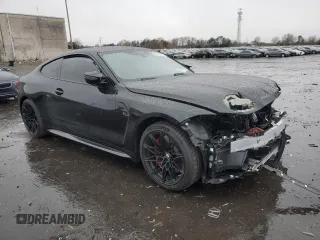 2025 BMW M4 Competition with VIN WBS23HK00SCT37239, listed as a Copart auction lot 82076914 with 2,868 mi miles and Salvage Title. Bid and sale history available at carsss.com. Image 4.