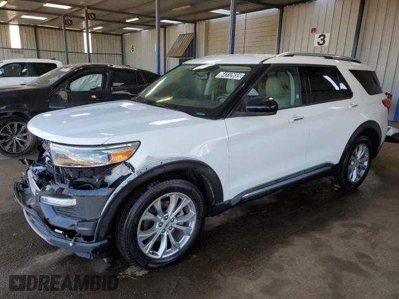 2023 Ford Explorer Limited with VIN 1FMSK8FH8PGB70487, listed as a Copart auction lot 64312655 with 38,276 mi miles and Salvage title. Bid and sale history available at DreamBid. Image 1.