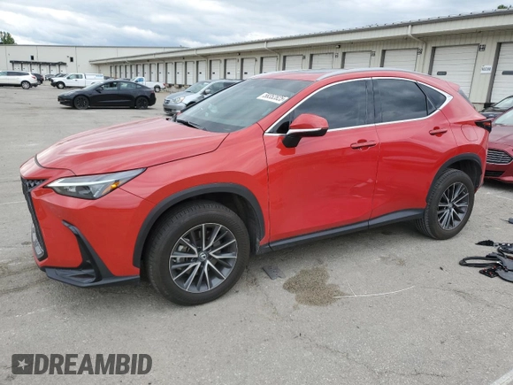 2023 Lexus NX 250 with VIN 2T2ADCEZ7PC002924, listed as a Copart auction lot 58352825 with 23,657 mi miles and Salvage title. Bid and sale history available at DreamBid. Image 1.