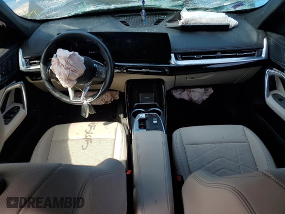 2023 BMW X1 xDrive28i with VIN WBX73EF08P5X85250, listed as a Copart auction lot 50158565 with 7,312 mi miles and Salvage Title. Bid and sale history available at DreamBid. Image 8.