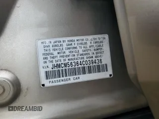2004 Honda Accord LX z VIN JHMCM56364C039436, wystawiony jako Copart lot #59931105 z przebiegiem 238 877 mil mil oraz Szkoda całkowita • Salvage title. Historia ofert i sprzedaży dostępna na DreamBid. Obrazek 12.