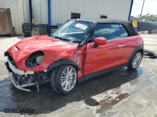 2024 MINI Convertible Cooper S with VIN WMW43DL09R3S05983, listed as a Copart auction lot 51112485 with 22,698 mi miles and Salvage Title. Bid and sale history available at carsss.com. Image 1.