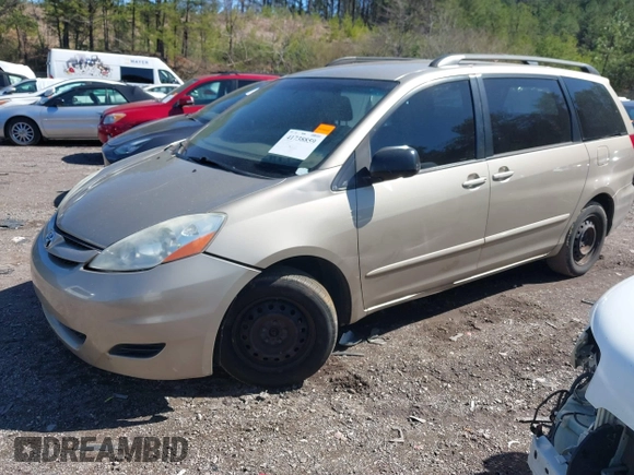 2007 Toyota Sienna CE with VIN 5TDZK23C57S061242, listed as a IAAI auction lot 41738859 with Not Provided miles and . Bid and sale history available at DreamBid. Image 2.