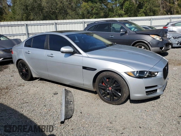 2017 Jaguar XE with VIN SAJAE4BN7HA971719, listed as a Copart auction lot 43630865 with 93,434 mi miles and Salvage Title. Bid and sale history available at DreamBid. Image 4.