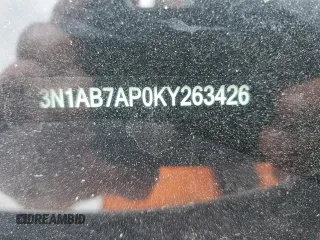 2019 Nissan Sentra SV with VIN 3N1AB7AP0KY263426, listed as a Copart auction lot 49995675 with 95,209 mi miles and Salvage Title. Bid and sale history available at DreamBid. Image 12.
