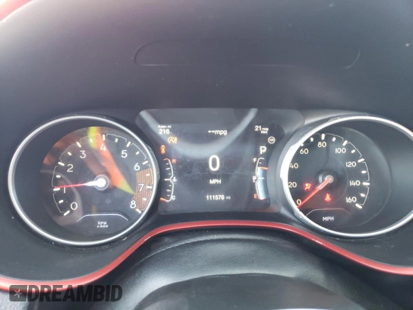 2019 Jeep Compass Trailhawk z VIN 3C4NJDDBXKT671560, wystawiony jako Copart lot #86878594 z przebiegiem 111 576 mil mil oraz Szkoda całkowita • Salvage title. Historia ofert i sprzedaży dostępna na DreamBid. Obrazek 9.