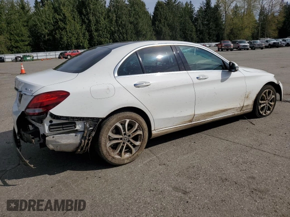 2017 Mercedes-Benz C 300 with VIN 55SWF4KB9HU213880, listed as a Copart auction lot 52510285 with 86,383 mi miles and Salvage Title. Bid and sale history available at carsss.com. Image 3.