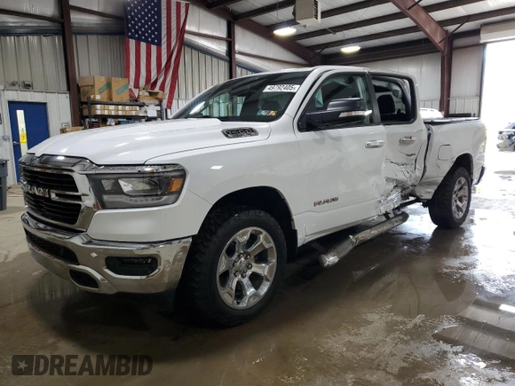 2019 Ram 1500 Big Horn/Lone Star with VIN 1C6SRFFT5KN645288, listed as a Copart auction lot 49792405 with 66,045 mi miles and Salvage Title. Bid and sale history available at carsss.com. Image 1.