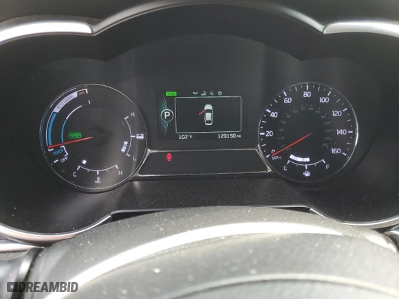 2014 Kia Optima Hybrid EX with VIN KNAGN4AD5E5065426, listed as a Copart auction lot 54259535 with 123,150 mi miles and Salvage Title. Bid and sale history available at carsss.com. Image 9.