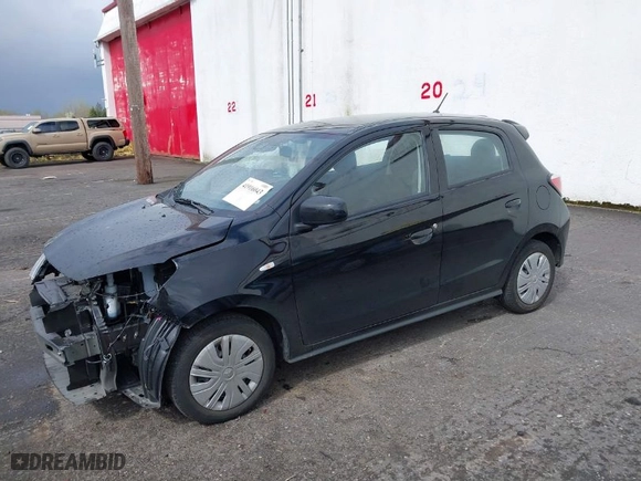 2024 Mitsubishi Mirage ES with VIN ML32AUHJ6RH020538, listed as a IAAI auction lot 41916043 with 12155 miles. Bid and sale history available at carsss.com. Image 2.
