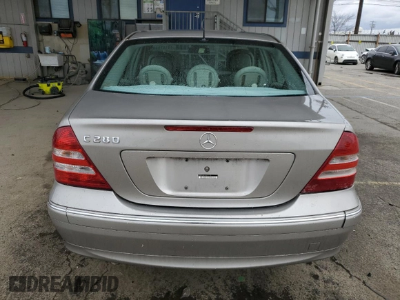 2006 Mercedes-Benz C 280 Luxury with VIN WDBRF54H36A908382, listed as a Copart auction lot 48197845 with 128,420 mi miles and Salvage Title. Bid and sale history available at DreamBid. Image 6.