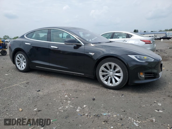 2016 Tesla Model S 70 with VIN 5YJSA1E14GF162187, listed as a Copart auction lot 59308185 with 98,088 mi miles and Salvage title. Bid and sale history available at DreamBid. Image 4.