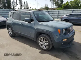 2018 Jeep Renegade Latitude with VIN ZACCJABB4JPJ32945, listed as a Copart auction lot 60238015 with 49,717 mi miles and Salvage title. Bid and sale history available at DreamBid. Image 4.