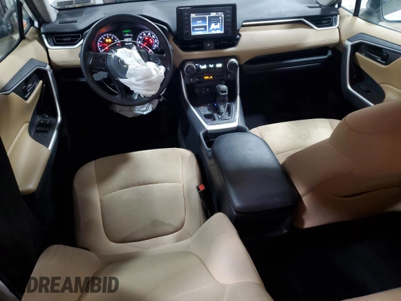 2019 Toyota RAV4 LE with VIN 2T3F1RFV7KC021068, listed as a Copart auction lot 50889575 with 34,749 mi miles and Salvage Title. Bid and sale history available at DreamBid. Image 8.