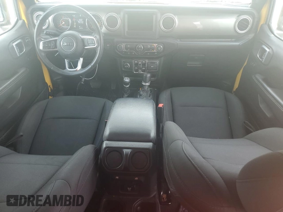 2019 Jeep Wrangler Unlimited Sahara with VIN 1C4HJXEN4KW593715, listed as a Copart auction lot 53883335 with 83,349 mi miles and Salvage Title. Bid and sale history available at DreamBid. Image 8.
