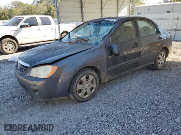 2006 Kia Spectra EX with VIN KNAFE122665277678, listed as a Copart auction lot 74695984 with 205,742 mi miles and Salvage Title. Bid and sale history available at carsss.com. Image 1.