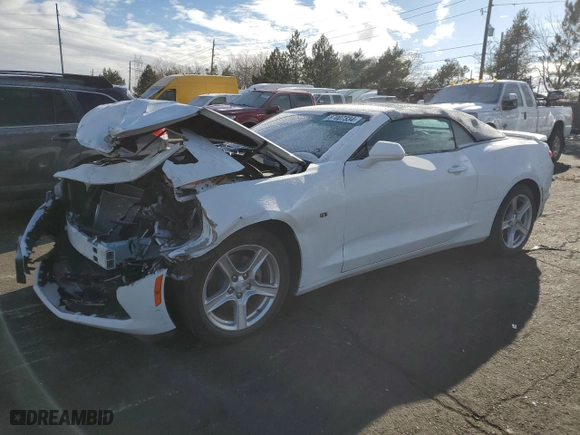 2023 Chevrolet Camaro 1LT with VIN 1G1FB3DX2P0101346, listed as a Copart auction lot 87007334 with 20,298 mi miles and Salvage Title. Bid and sale history available at carsss.com. Image 1.